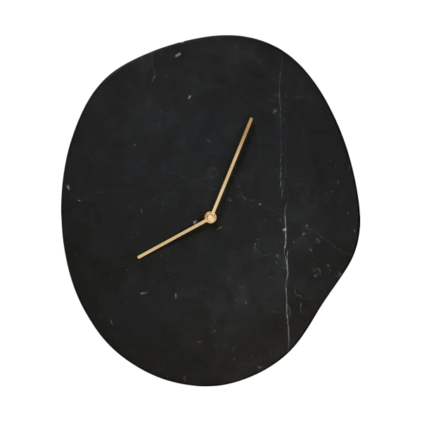 Ferm Living Horloge murale Melt 28x33 cm Black marble