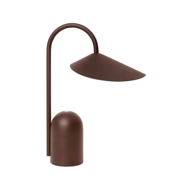 ferm LIVING - lampe à poser portable Arum, brun foncé, IP44