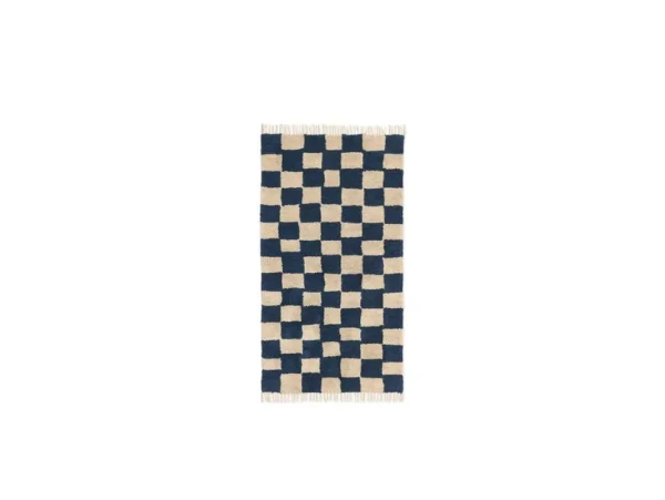 ferm LIVING - Mara Washable Tapis Deep Blue/Warm Sable