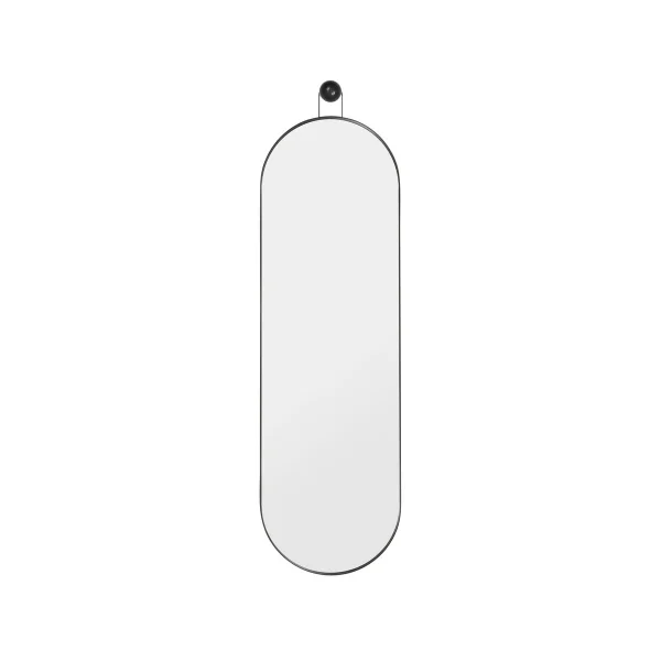 ferm LIVING Miroir ovale Poise noir