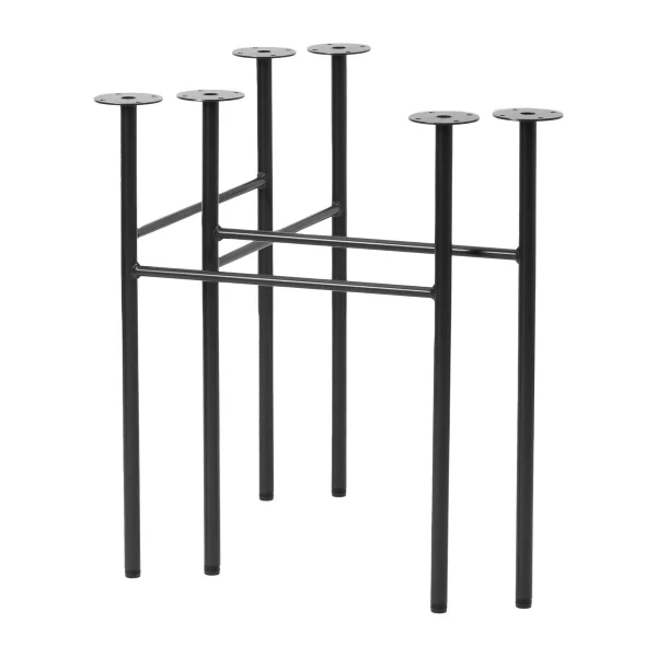 ferm LIVING Pieds de table Mingle acier lot de 2 Noir 68 cm