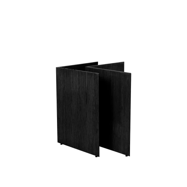 ferm LIVING Pieds de table Mingle lot de 2 black, w68