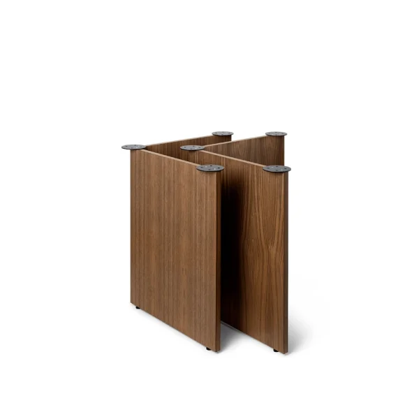 ferm LIVING Pieds de table Mingle lot de 2 walnut veneer, w68