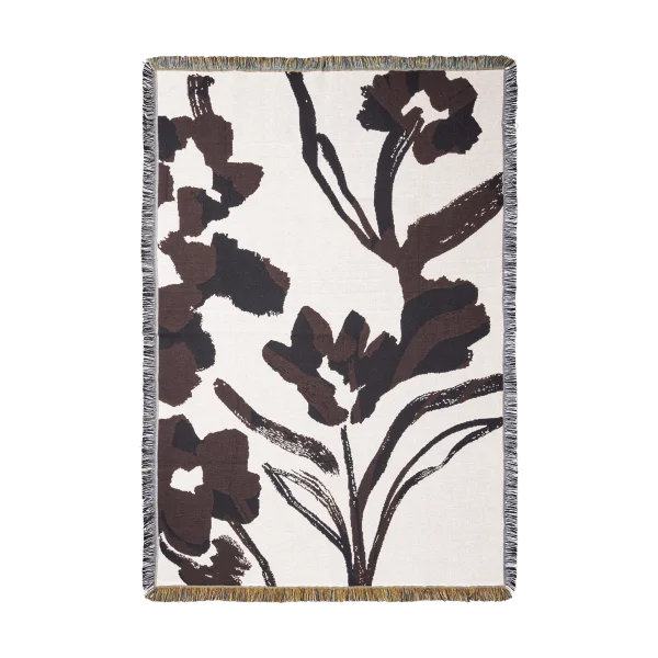 Ferm Living Plaid Cilla tapestry 120x170 cm Off-white-Dark grape