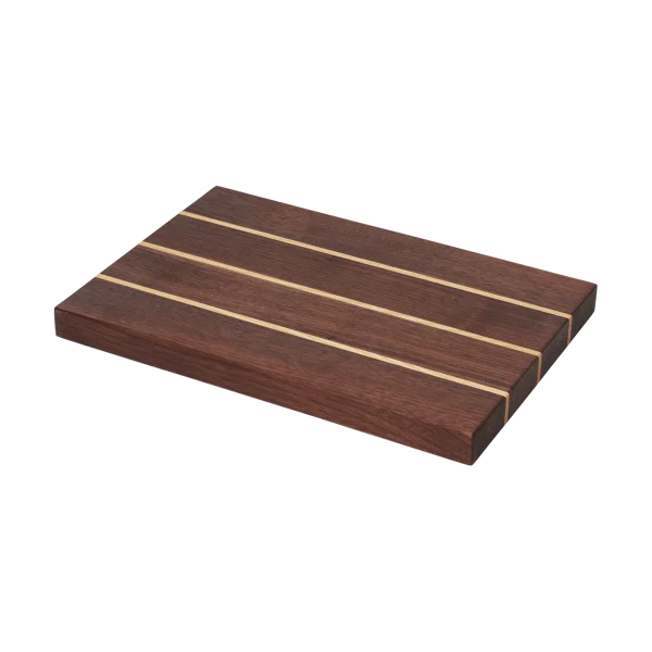 Ferm Living Planche à découper Stribe fine 25x36 cm Walnut-ash