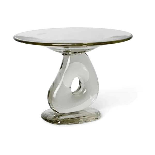 Ferm Living Plateau centre de table en verre Damo Ø21 cm Clear