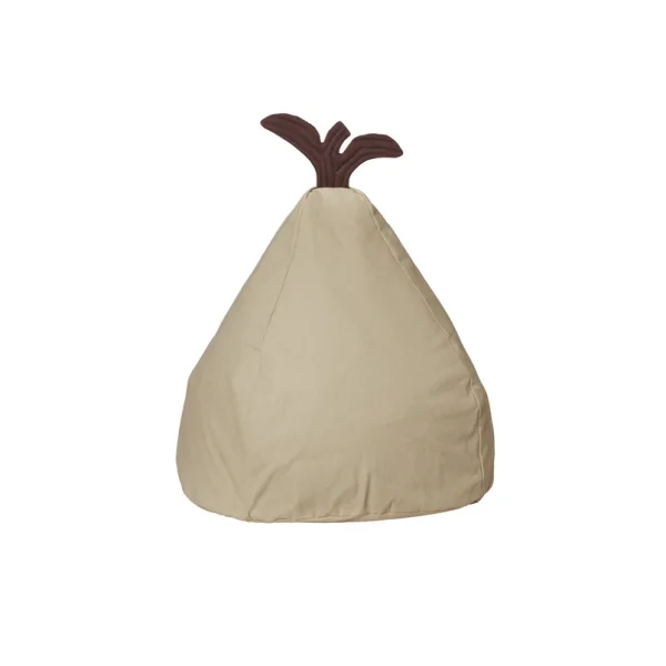 ferm LIVING - Pouf Pear, vert orme, coton, Ø 55 cm