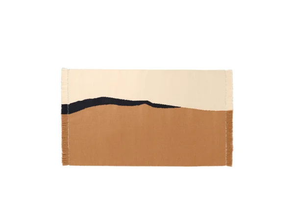 Ferm Living - Soil Kelim Rug 140x200 Dark Sable/Off-White