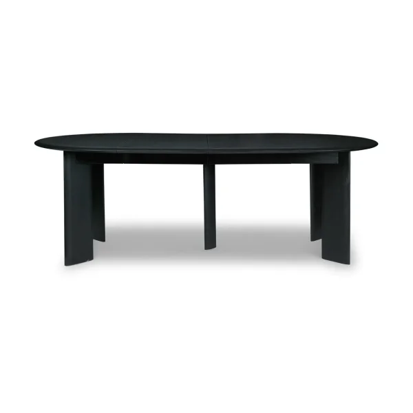 Ferm Living Table à manger Bevel Extendable Hêtre huilé noir, inclut 2 rallonge