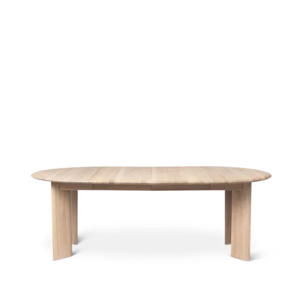 ferm LIVING Table à manger Bevel Extendable oak white oiled, 2 rallonges de 50 cm incluses