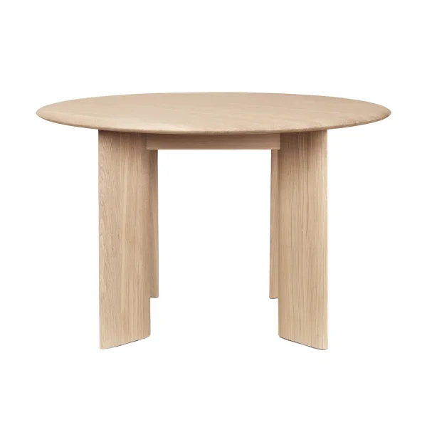Ferm Living Table à manger Bevel Ø117 cm Chêne blanchi à l’huile