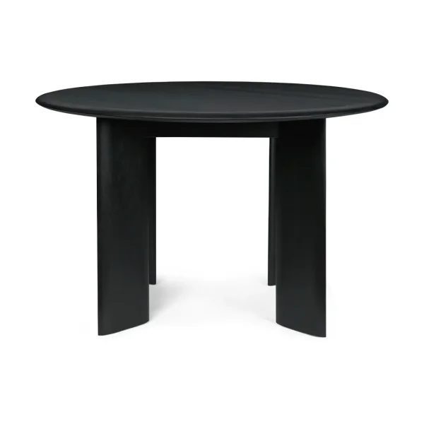 Ferm Living Table à manger Bevel Ø117 cm Chêne huilé noir