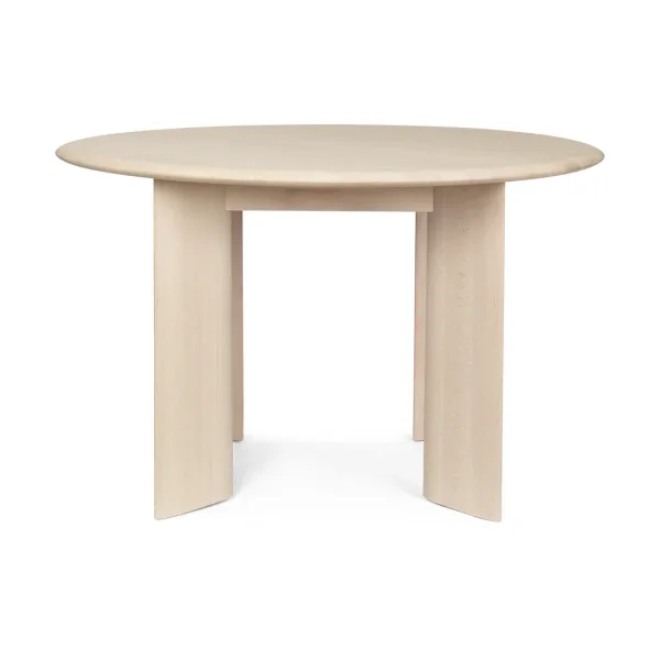 Ferm Living Table à manger Bevel Ø117 cm Hêtre blanchi à l'huile