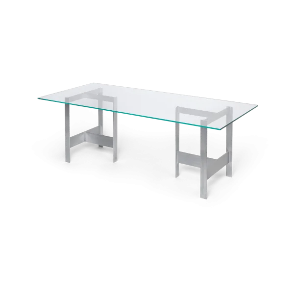 ferm LIVING Table à manger Lager 90x200 cm Glass-aluminium