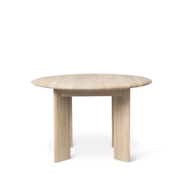 ferm LIVING Table à manger ronde biseautée Oak white oiled