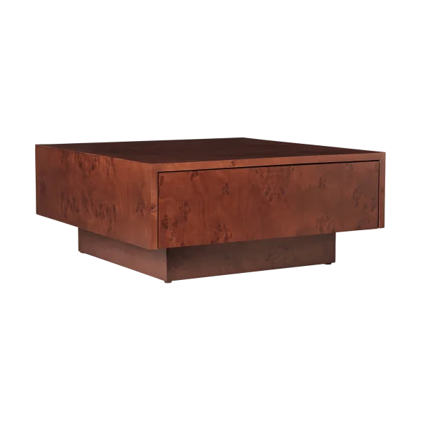 Ferm Living Table basse Burl storage 70x70 cm Dark stained burl