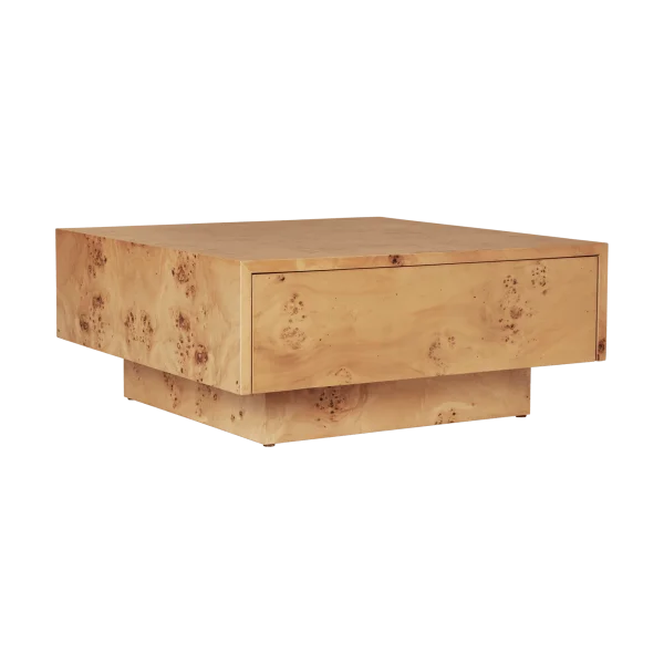 Ferm Living Table basse Burl storage 70x70 cm Natural