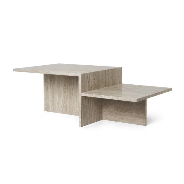 ferm LIVING Table basse Distinct Travertin