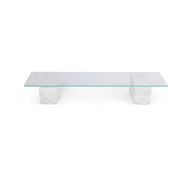 ferm LIVING Table basse Mineral 46x160 cm Bianco curia