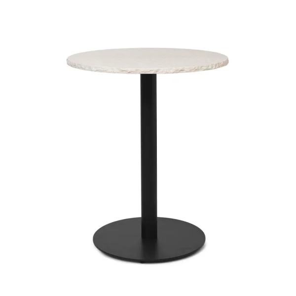 ferm LIVING Table bistrot Mineral blanc, marbre bianco curia