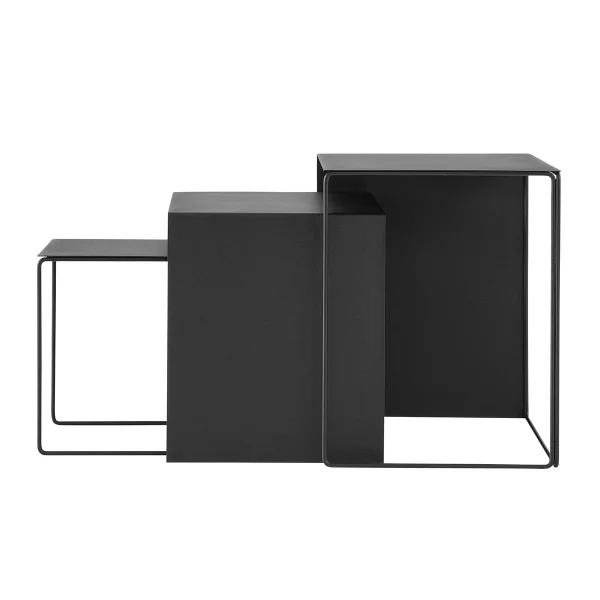 ferm LIVING Table Cluster lot de 3 Noir