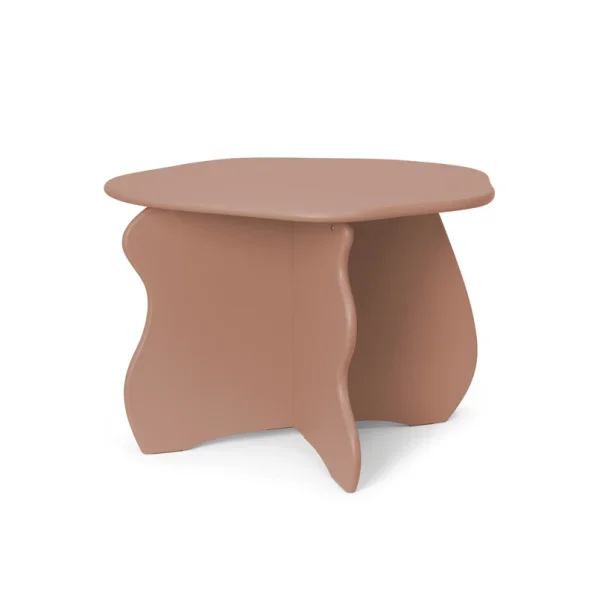 ferm LIVING - Table Slope, MDF laqué, rose, hauteur 48 cm