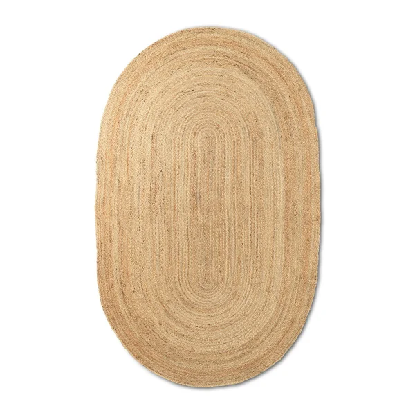 ferm LIVING Tapis en jute oval Eternal small Natural