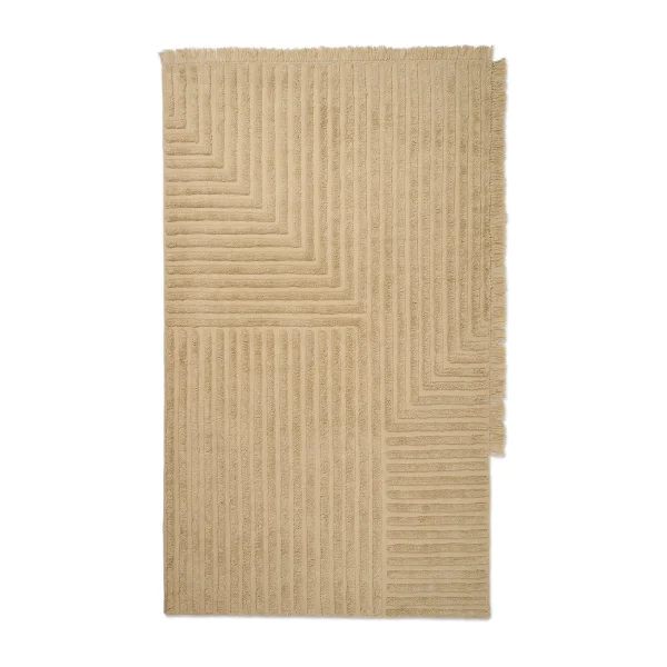 ferm LIVING Tapis en laine Crease 160x250 cm Light sand