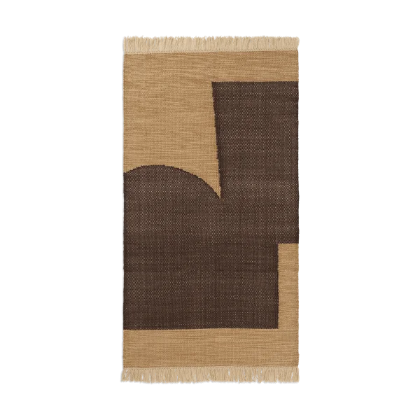 Ferm Living Tapis Forene Tan-Chocolate, 80x140 cm