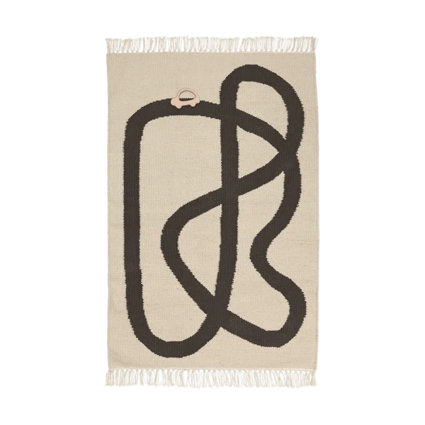 Ferm Living Tapis Lane 70x105 cm Blanc cassé-Chocolat