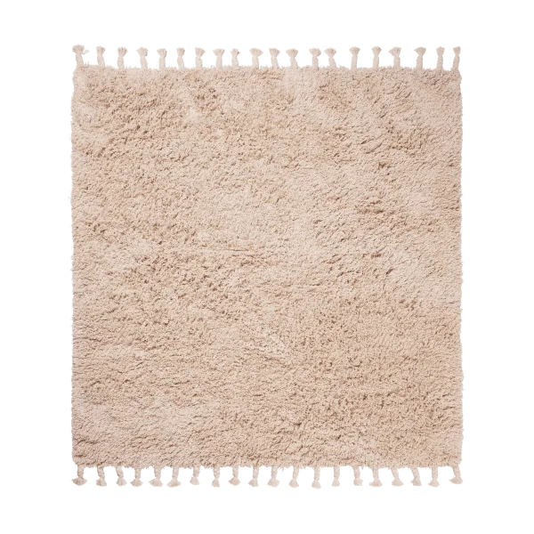 Ferm Living Tapis long pile Amass 140x140 cm Off-white