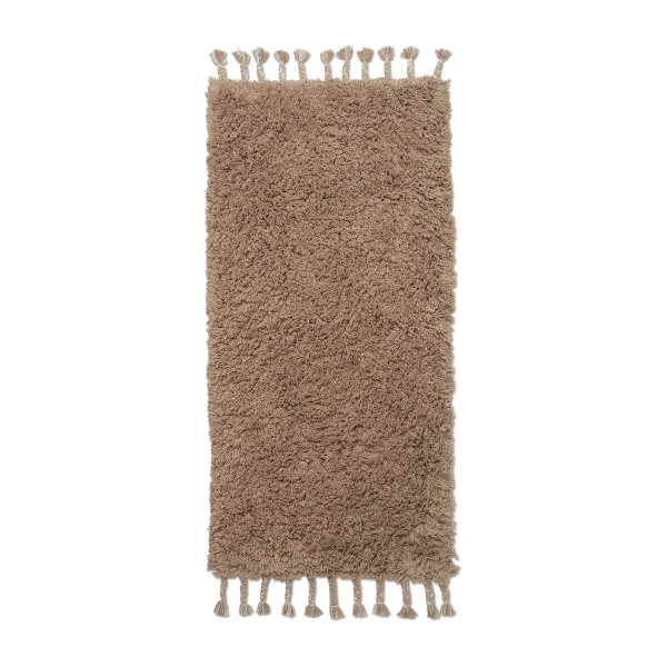 Ferm Living Tapis long pile Amass 70x140 cm White Pepper