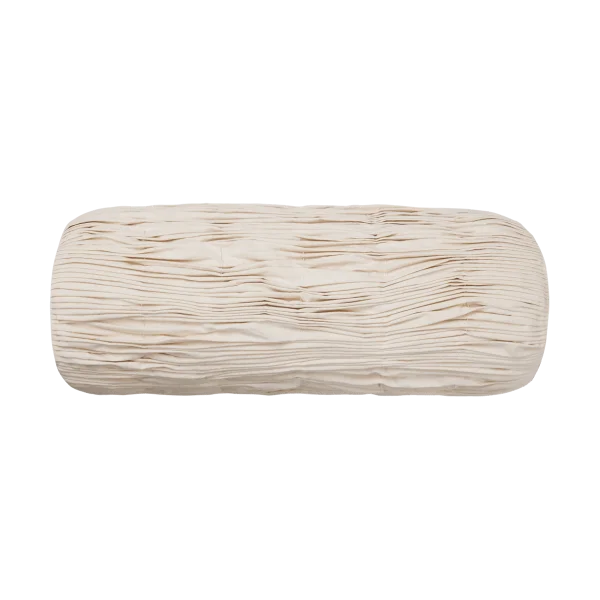 Ferm Living Traversin cylindrique Falda smocké Undyed