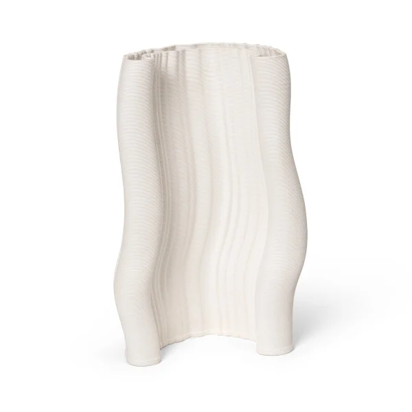 ferm LIVING Vase Moire 19x30 cm Blanc cassé