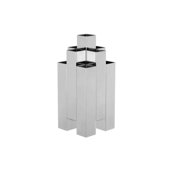 ferm LIVING - Vase Tessera, acier inoxydable poli, hauteur 28 cm