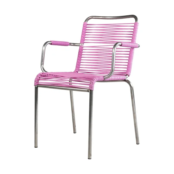 Fiam Chaise avec accoudoirs Mya Spaghetti Pink