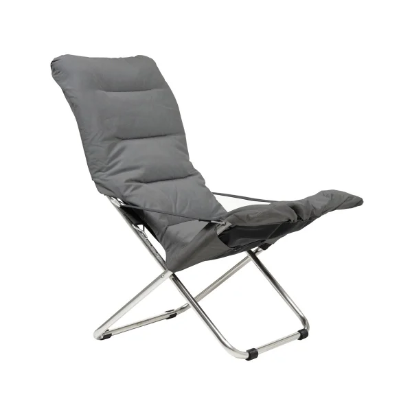 Fiam Chaise longue Fiesta Soft Tissu anthracite-structure en aluminium