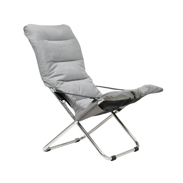 Fiam Chaise longue Fiesta Soft Tissu grey-support en aluminium