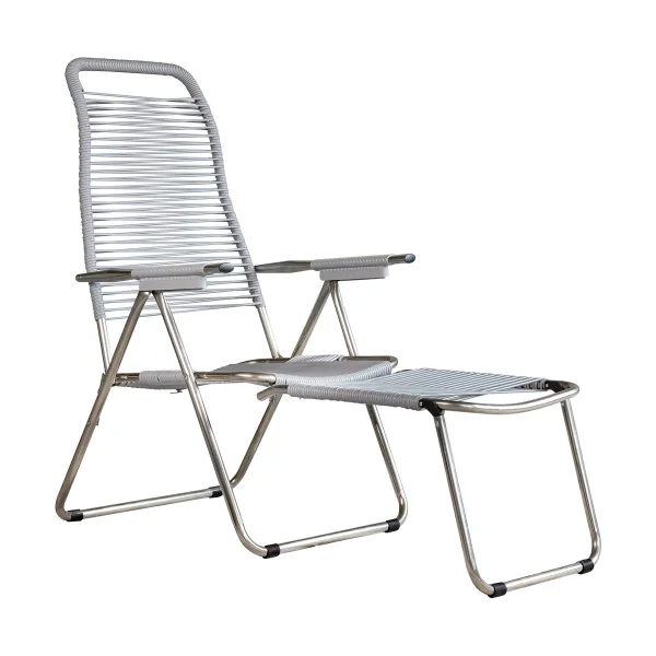 Fiam Chaise longue Spaghetti avec repose-pieds Grey