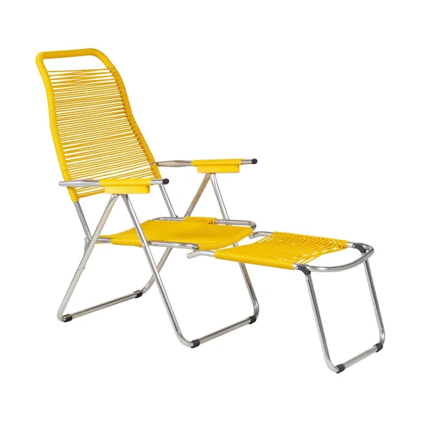 Fiam Chaise longue Spaghetti avec repose-pieds Jaune