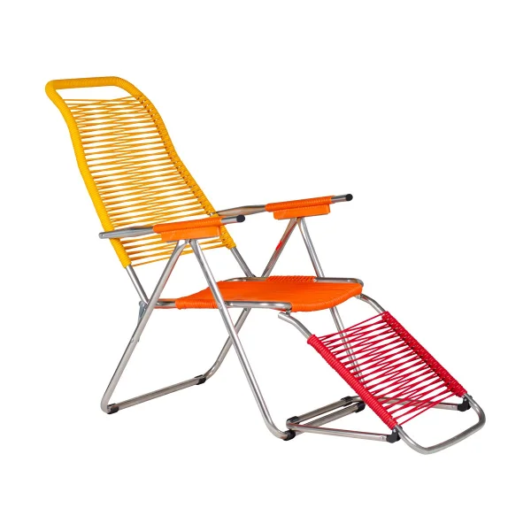 Fiam Chaise longue Spaghetti avec repose-pieds Multi-jaune