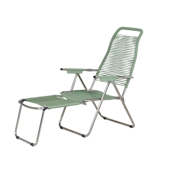Fiam Chaise longue Spaghetti avec repose-pieds Sage green