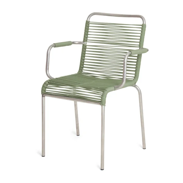 Fiam Fauteuil Mya aluminium Sage green