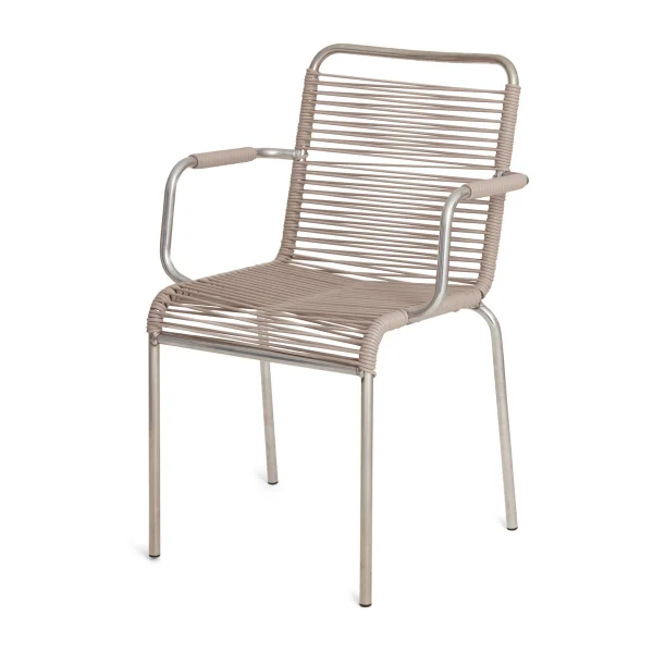 Fiam Fauteuil Mya aluminium Taupe