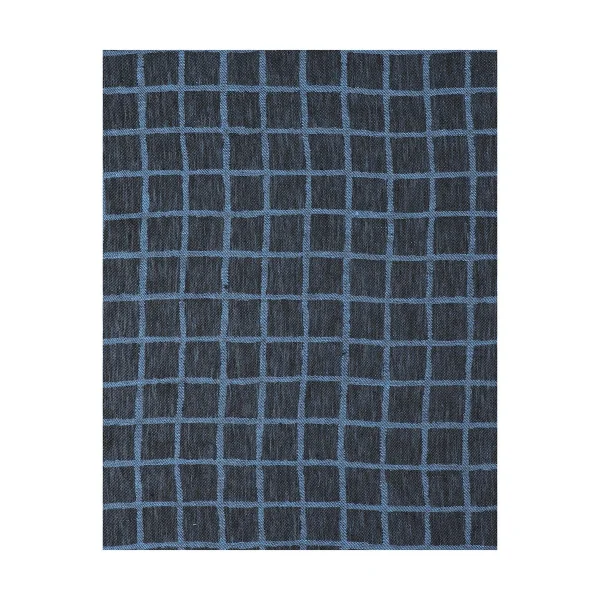 Fine Little Day Nappe en jacquard Rutig 147x147 cm Blue-black