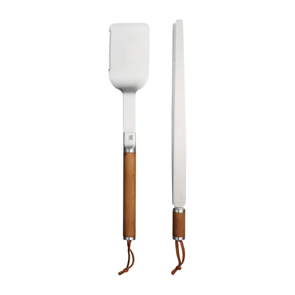 Fiskars Set de 2 accessoires pour grillades Norden Acier inoxydable-bouleau