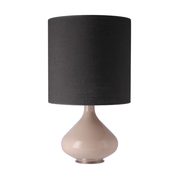 Flavia Lamps Lampe de table Flavia, base beige Lino Negro M