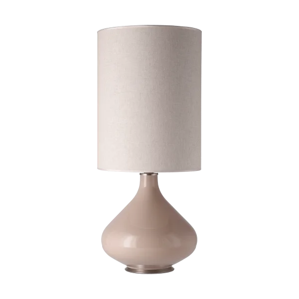 Flavia Lamps Lampe de table Flavia, base beige Milano Tostado L