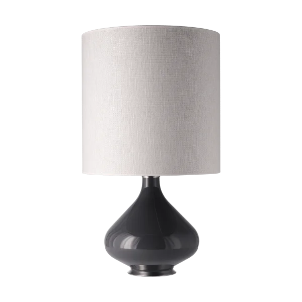 Flavia Lamps Lampe de table Flavia, base grise Babel Beige M