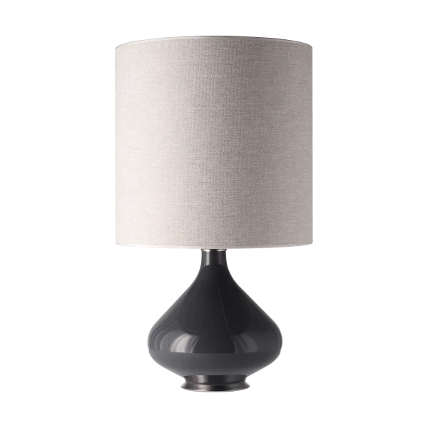 Flavia Lamps Lampe de table Flavia, base grise London Beige M